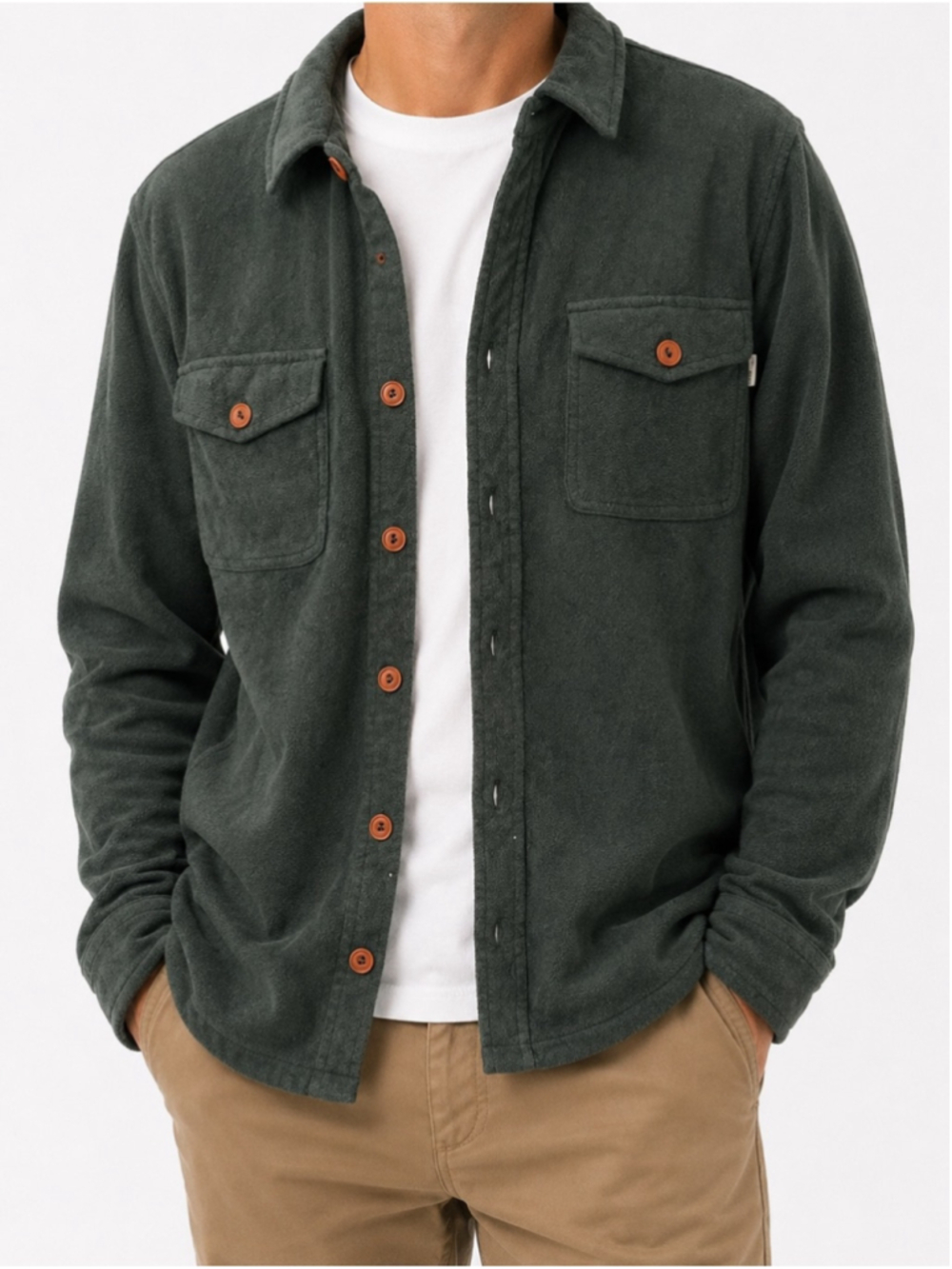 Vuori Aspen Shirt Jacket Fleece Sz S Marsh Green EUC